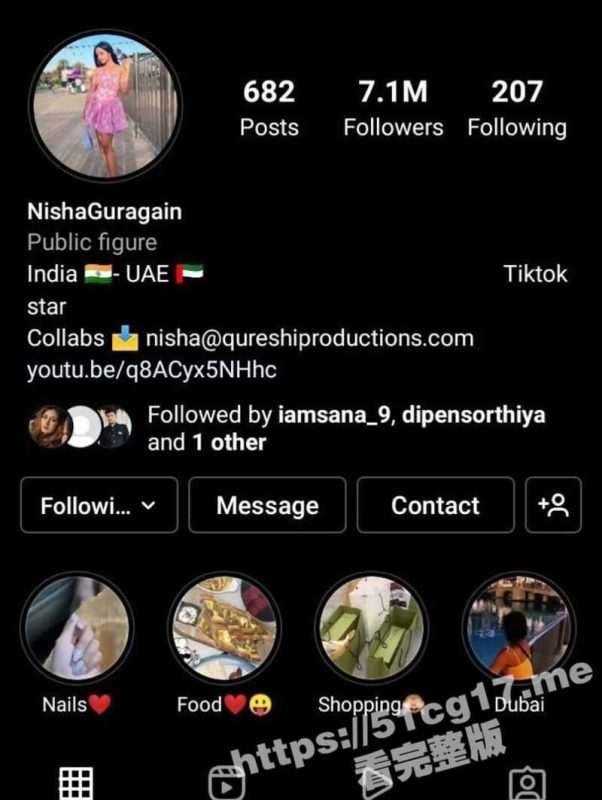 阿拉伯 Tiktok 高颜值网红小姐姐 NishaGuragain 与男友的性爱自拍录像泄露-51吃瓜网